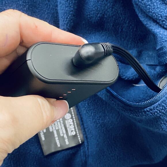 ORORO Heated Vest Womens Large Navy Blue Fleece Lined Battery w USB-C Power Bank - Picture 13 of 13